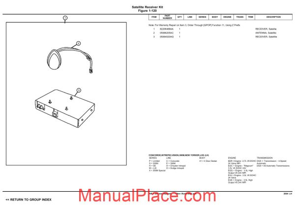 dodge chrysler concorde intrepid 2004 lh parts catalog page 4