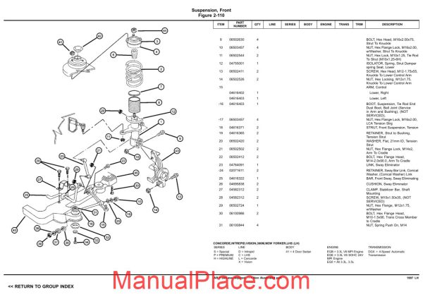 dodge chrysler intrepid 1997 lh parts catalog page 4