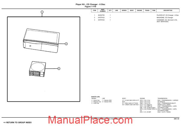 dodge dacota 2000 an parts catalog page 3