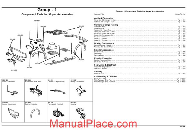 dodge dacota 2001 an parts catalog page 2