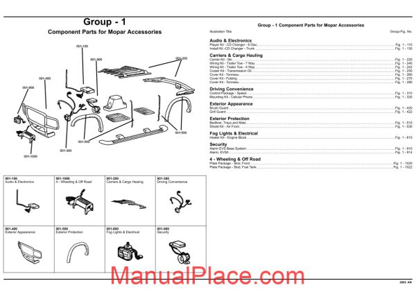 dodge dacota 2002 an parts catalog page 2