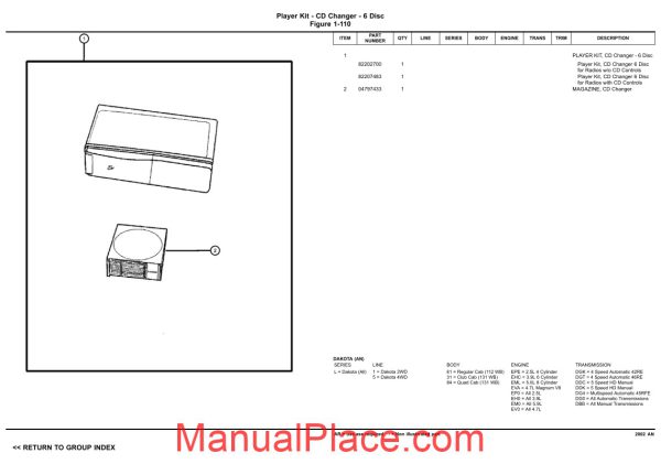 dodge dacota 2002 an parts catalog page 3