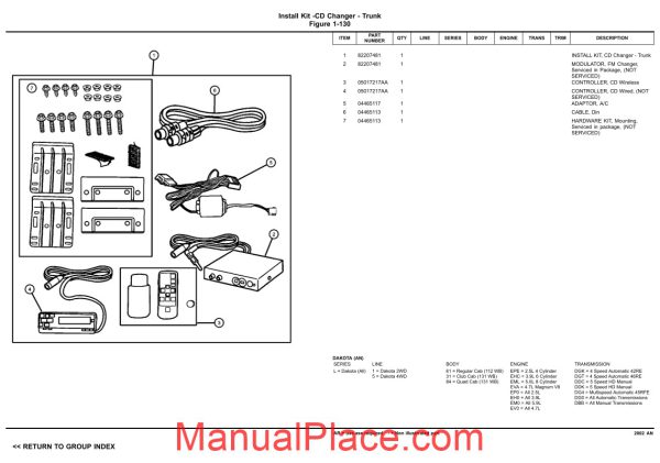 dodge dacota 2002 an parts catalog page 4