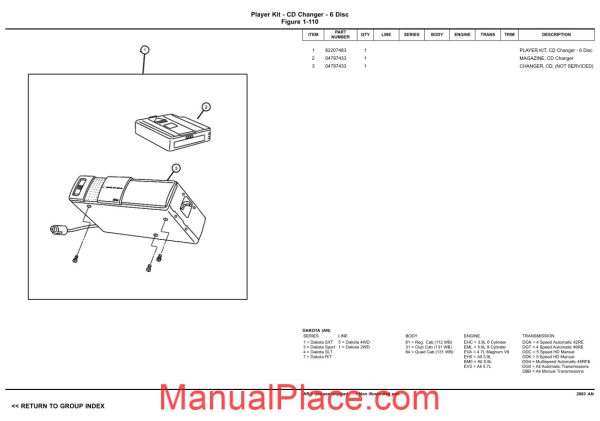 dodge dacota 2003 an parts catalog page 3