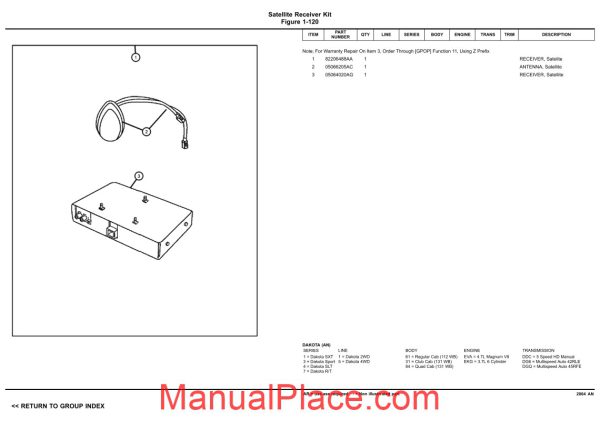 dodge dacota 2004 an parts catalog page 4