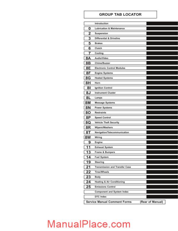 dodge dakota 2005 factory service manual page 1