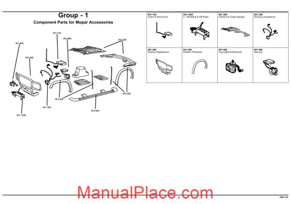 dodge durango 2000 dn parts catalogue page 2