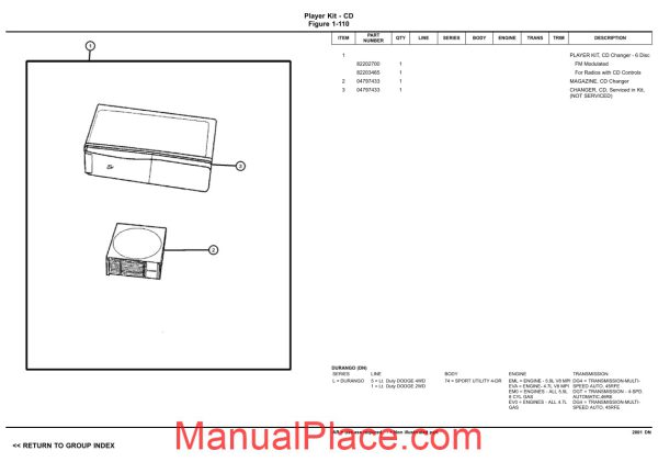 dodge durango 2001 dn parts catalogue page 4