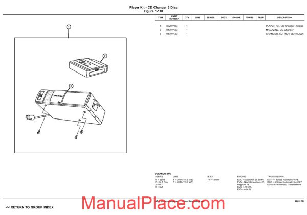 dodge durango 2003 dn parts catalogue page 4