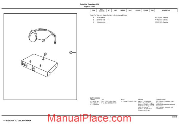 dodge durango 2006 hb parts catalogue page 3