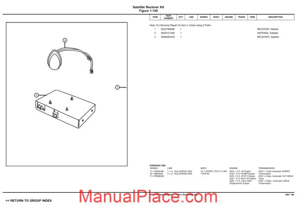 dodge durango 2007 hb parts catalogue page 3