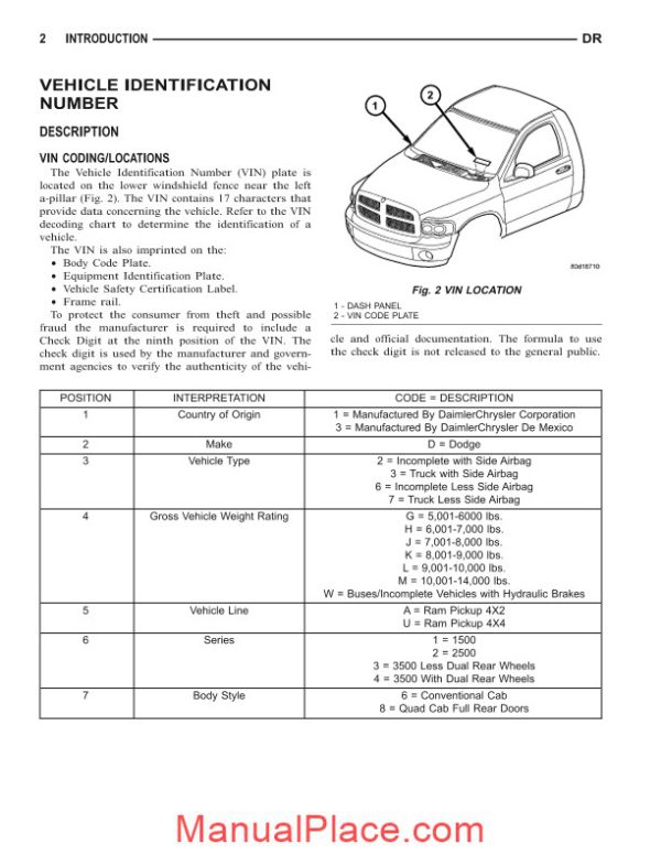 dodge ram 1500 2500 3500 2003 service manual page 3