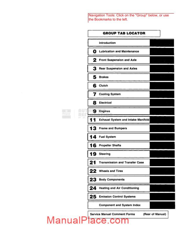 dodge truck service manual 1993 rwd page 4