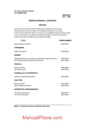 doosan 440 plus shop manual page 1