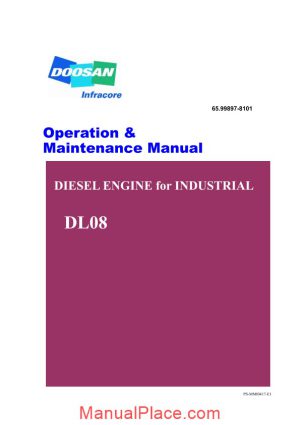 doosan dl08 diesel engine for industrial operation and maintenance manual page 1