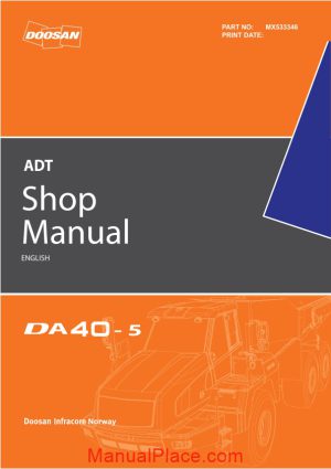 doosan dump truck da40 5 shop manual page 1