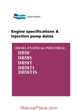 doosan engine db58 engine specs injection pump datas page 1