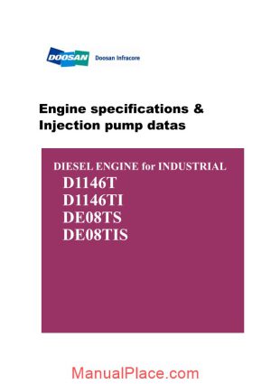 doosan engine de08 engine specs injection pump datas page 1