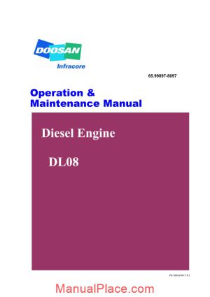 doosan engine dl08 operation maintenance manual page 1