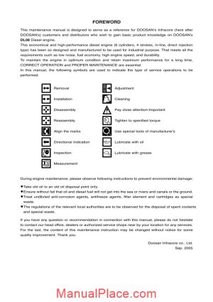 doosan engine dl08 shop manual page 1