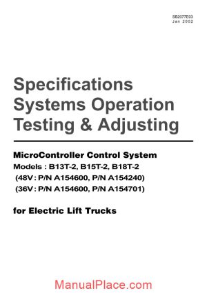 doosan forklift b15 20t 2 testing and adjusting system operation page 1