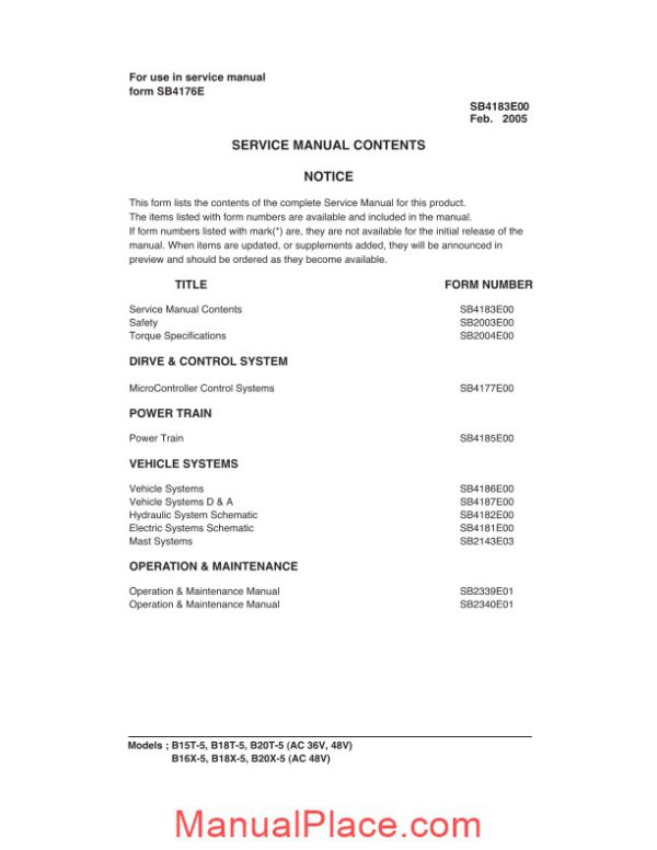 doosan forklift b15 20t 5 ac service manual page 1