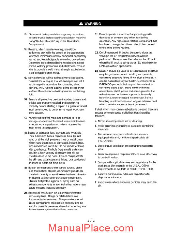 doosan forklift b15 20t 5 ac service manual page 4