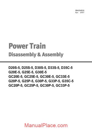 doosan forklift power train disassembly assembly page 1