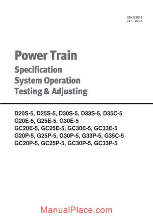 doosan forklift power train specification system operation testing adjusting page 1