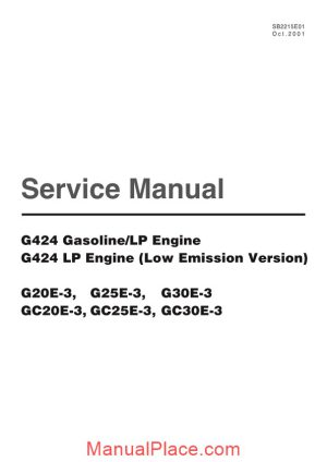 doosan g424 gasoline lp engine g424 lp engine g20e 3 g25e 3 g30 service manual page 1