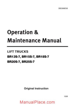 doosan lift truck br13s 7 br15s 7 br18s 7 br20s 7 br25s 7 maintenance manual page 1