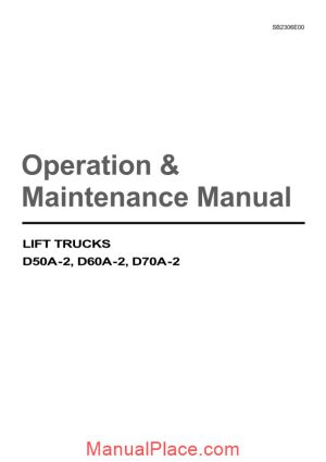 doosan lift truck d50a 2 d60a 2 d70a 2 operation maintenance manual page 1