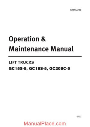 doosan lift truck gc15s 5 gc18s 5 gc20sc 5 operation maintenance manual page 1