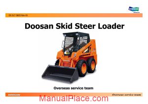 doosan skid steer loader 440 plus service training page 1