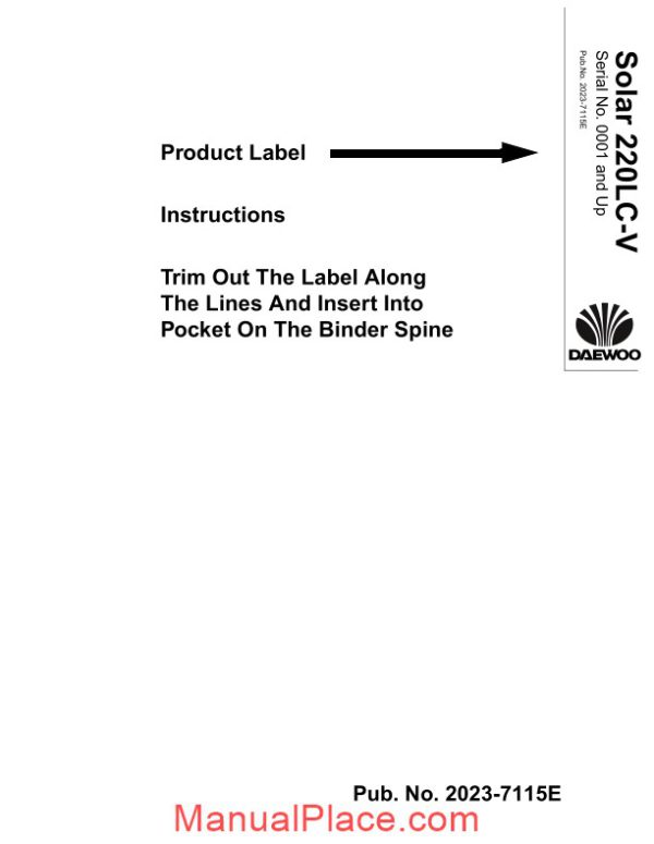 doosan solar 220lc v shop manual page 3