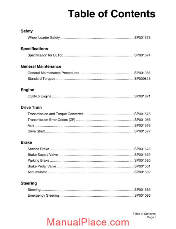 doosan wheel loader dl160 shop manual k1040197e page 3