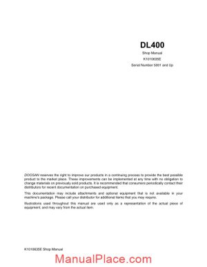 doosan wheel loader dl400 shop manual k1010635e page 1