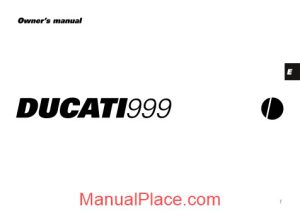 ducati 999owners manual page 1