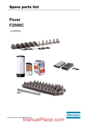 dynapac f2500c spare parts list page 1