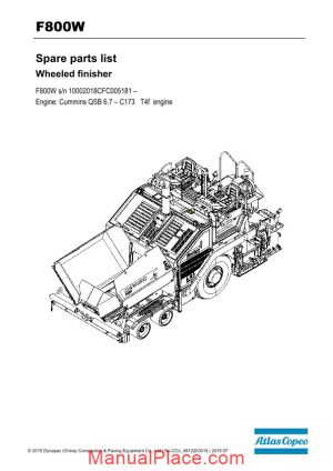 dynapac f800w parts page 1