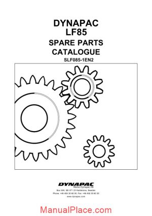 dynapac lf85 parts manual page 1