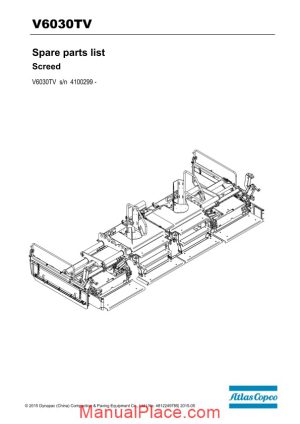 dynapac v6030tv spare parts catalogue page 1