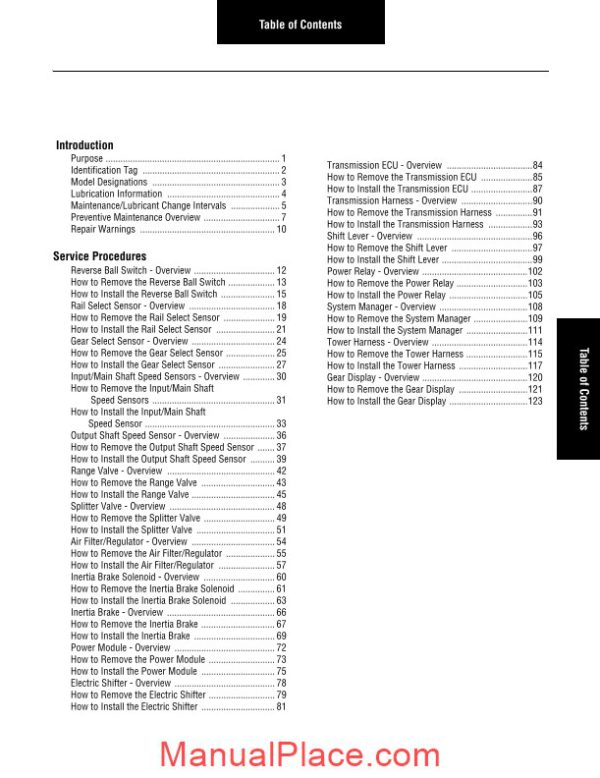 eaton fuller autoshift autoselect service manual trsm 0050 page 3