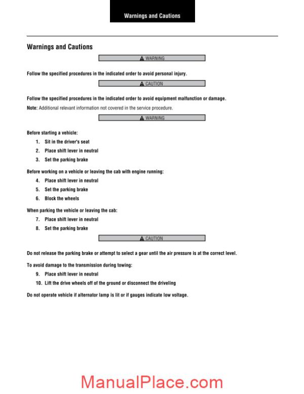 eaton fuller autoshift autoselect troubleshooting manual trts 0050 page 2