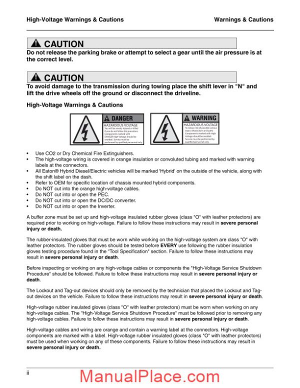 eaton fuller hybrid transmissions troubleshooting guide trts2000 page 3