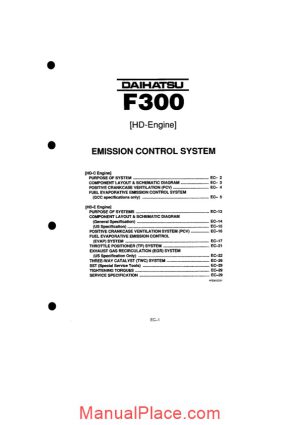 emission control system daihatsu f300 hd engine page 1