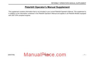 emission manuals peterbilt exhaust regeneration operator manual supplement page 1