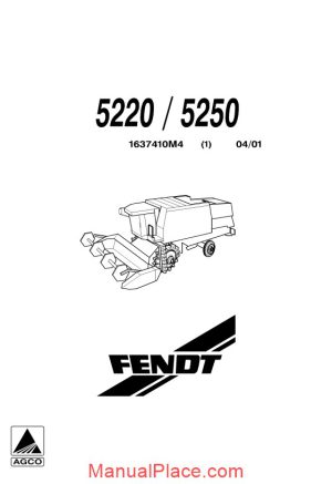 fendt combine harvester 52205250 parts manual page 1