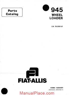 fiat allis 945 wheel loader parts catalog 16f17386 page 1