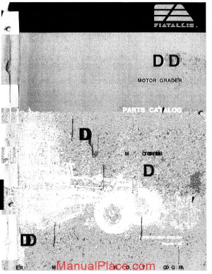 fiat allis dd motor grader parts catalog 16f17374 page 1